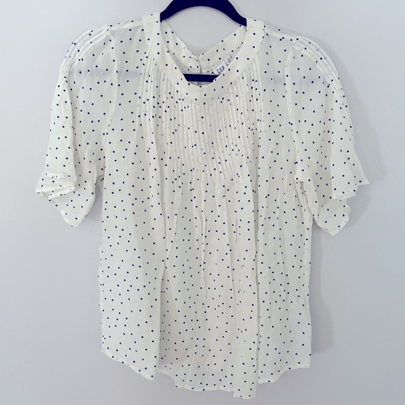 GAP Tops - GAP Polka Dot Flutter Sleeve Blouse
